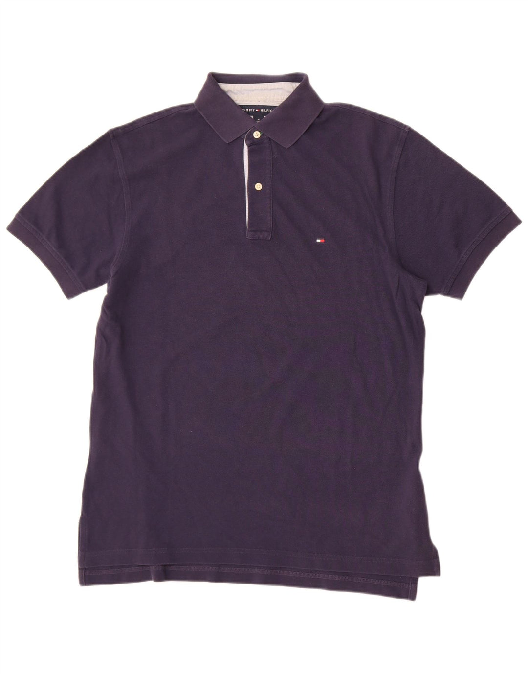 Polo da uomo Tommy Hilfiger media cotone blu navy