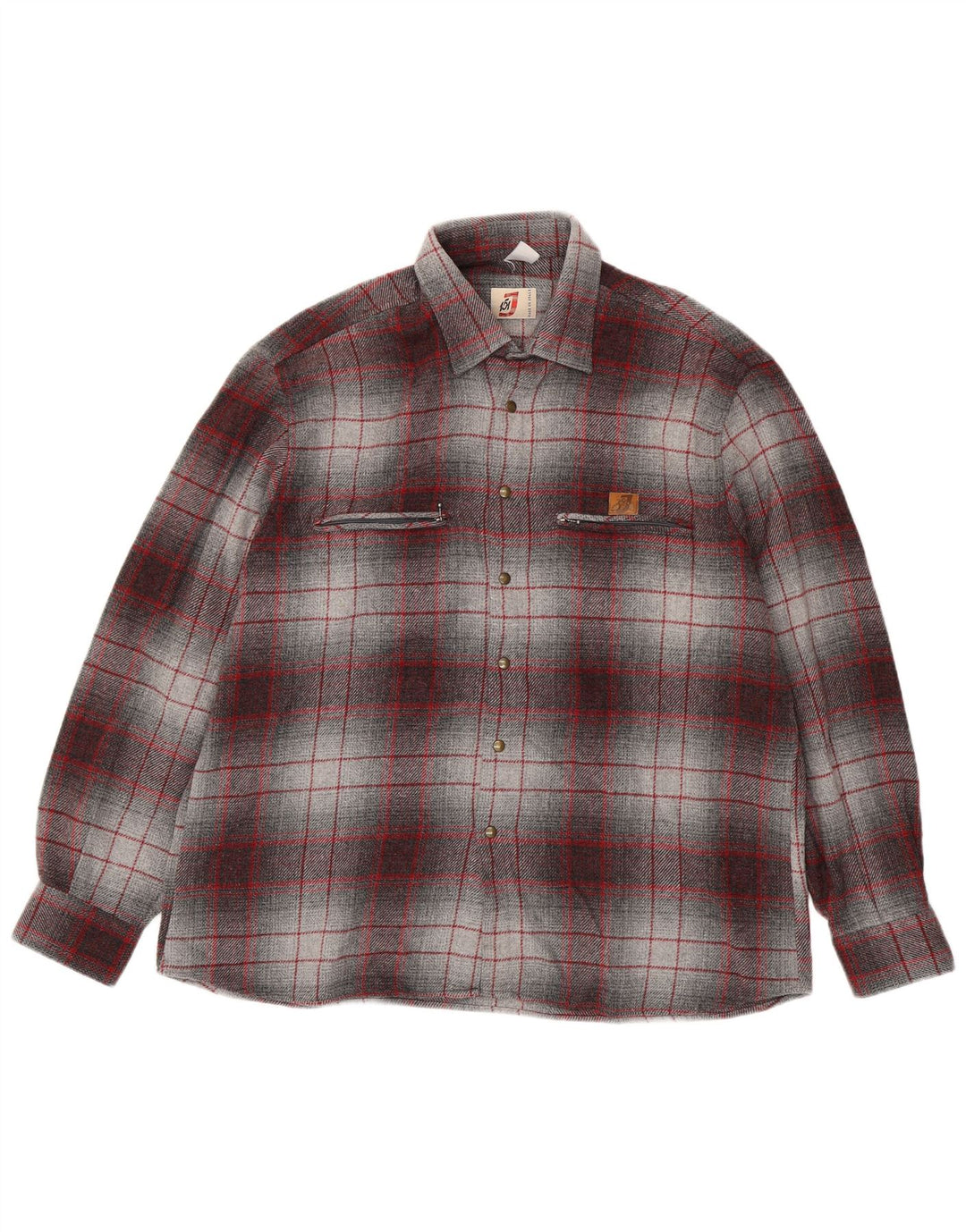 Camicia da uomo in flanella VINTAGE XL a quadri bordeaux