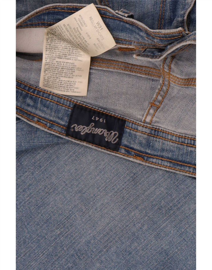 Pantaloncini di jeans regolari da uomo Wrangler W31 cotone blu medio