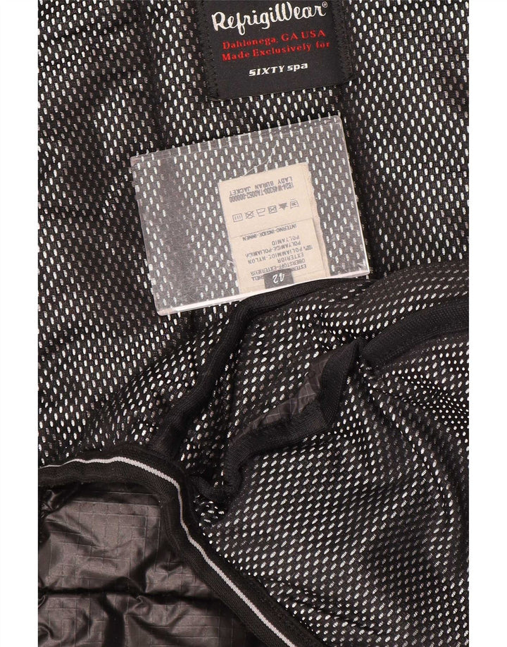 Giacca imbottita corta con cappuccio da donna Refrigiwear IT 42 Medium Nero Nylon