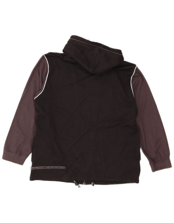 Maglione con cappuccio e zip da uomo Lotto in viscosa color block medio nero
