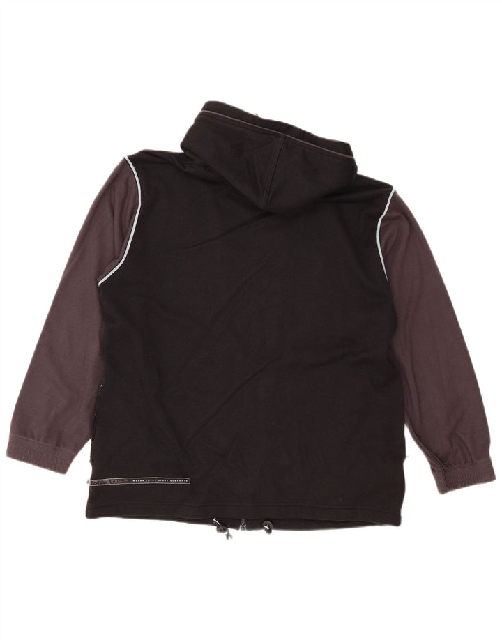 Maglione con cappuccio e zip da uomo Lotto in viscosa color block medio nero