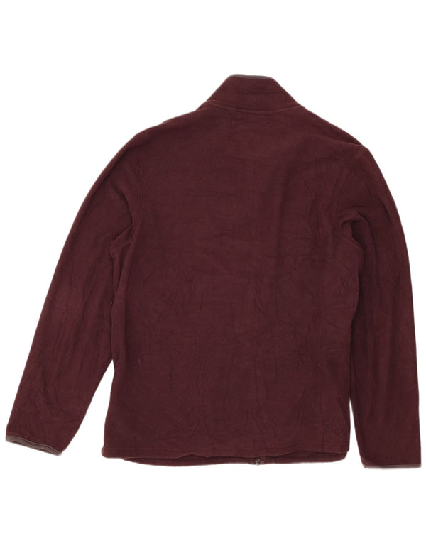 Giacca in pile standard da uomo Marks & Spencer UK 40 Large Bordeaux Poliestere