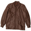 Giacca in pelle vintage da uomo IT 48 in pelle marrone medio