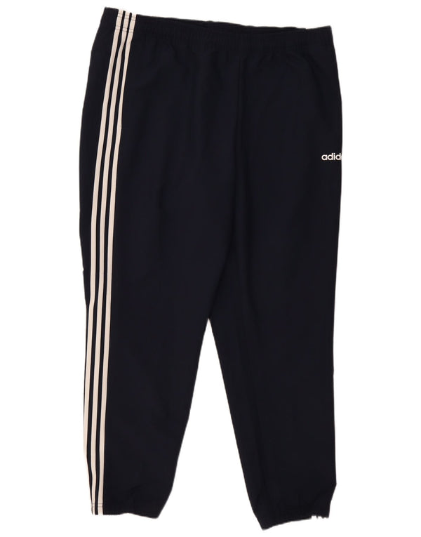 Pantaloni da tuta da uomo Adidas XL Sport in poliestere a righe blu navy