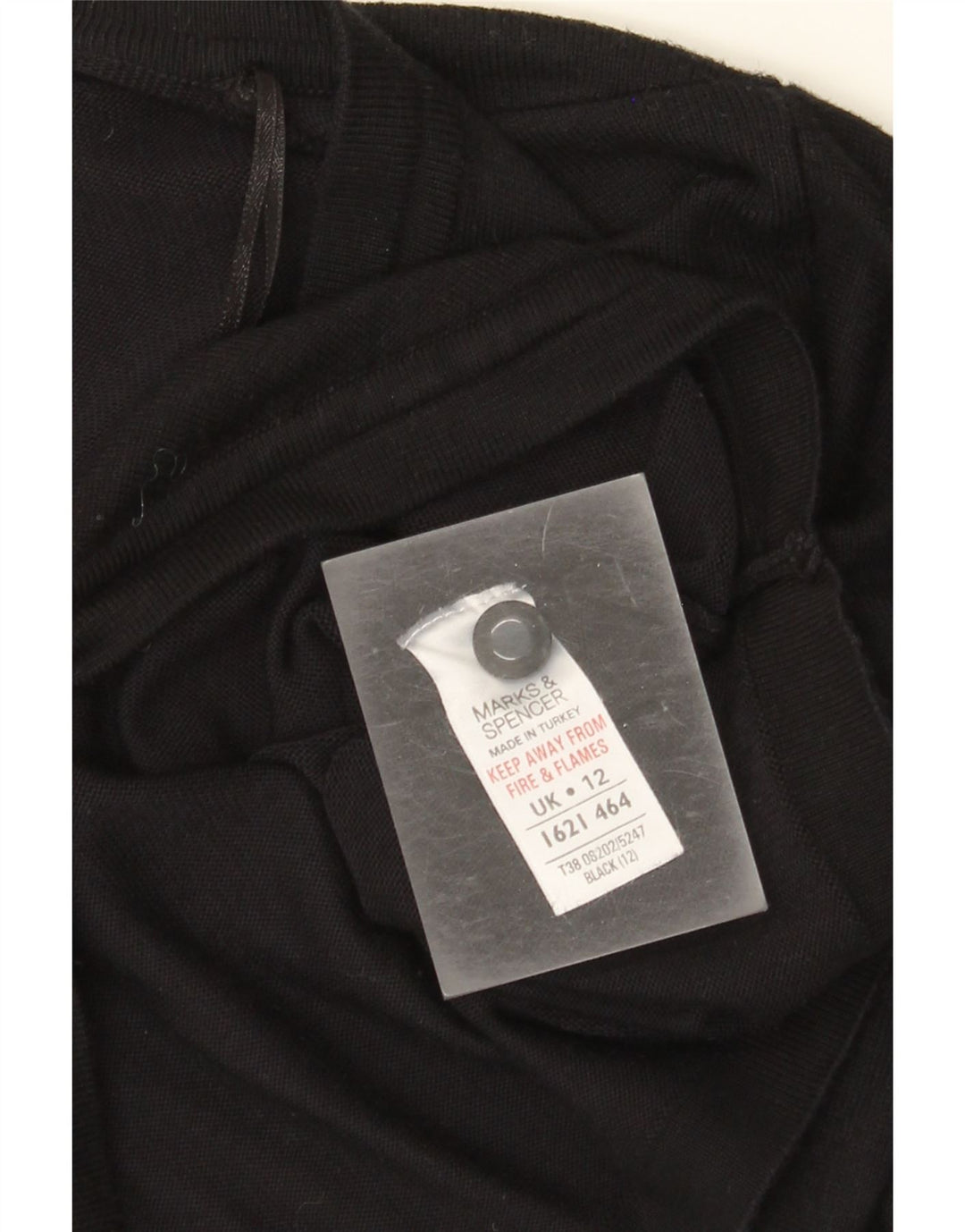 Maglione cardigan corto da donna Marks & Spencer UK 12 viscosa nera media