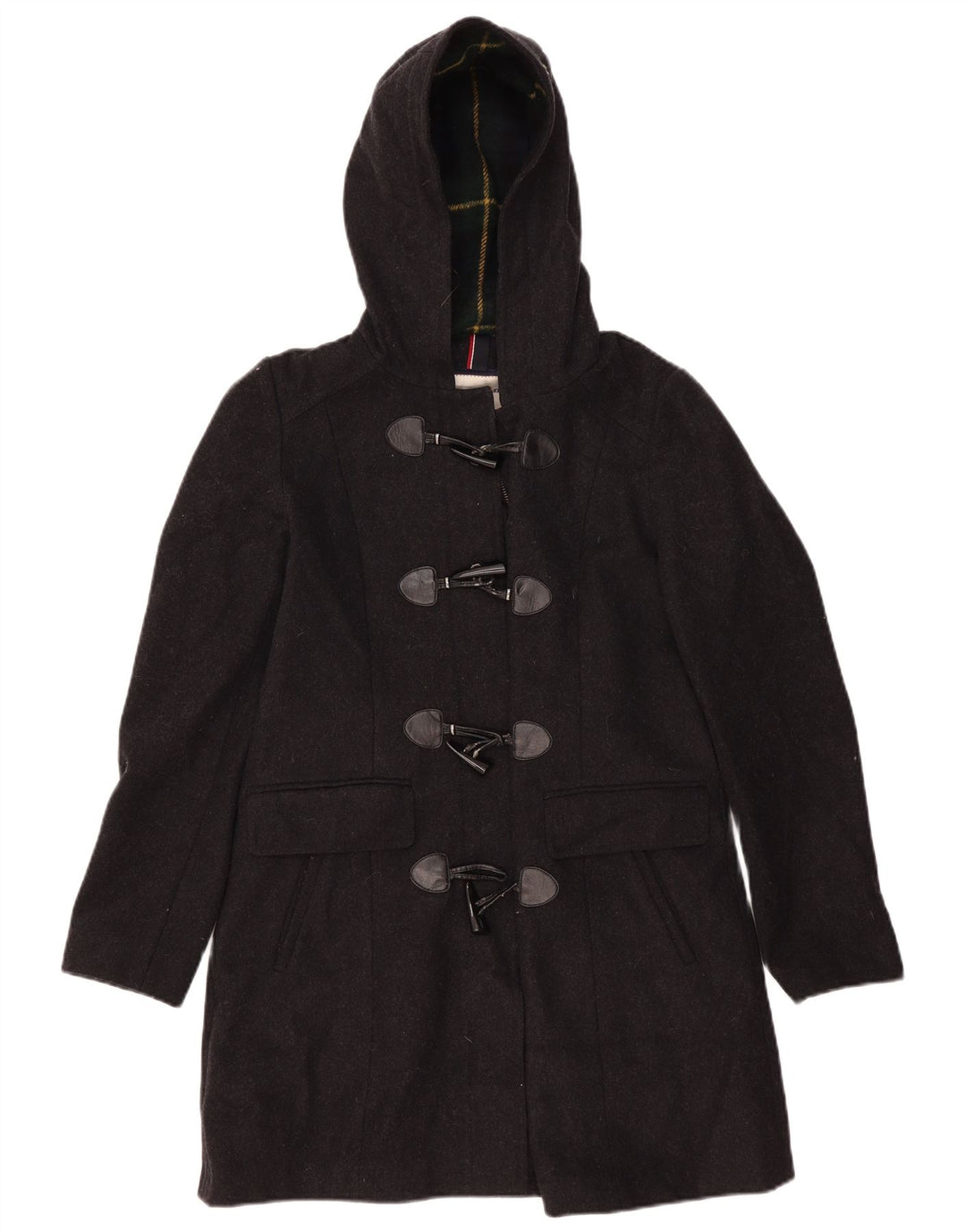 Montgomery con cappuccio da donna Tommy Hilfiger UK 10 piccolo grigio lana
