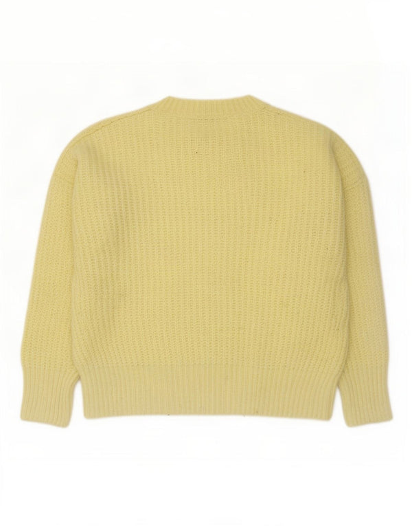 Maglione maglione girocollo oversize da donna Zara UK 14 giallo medio