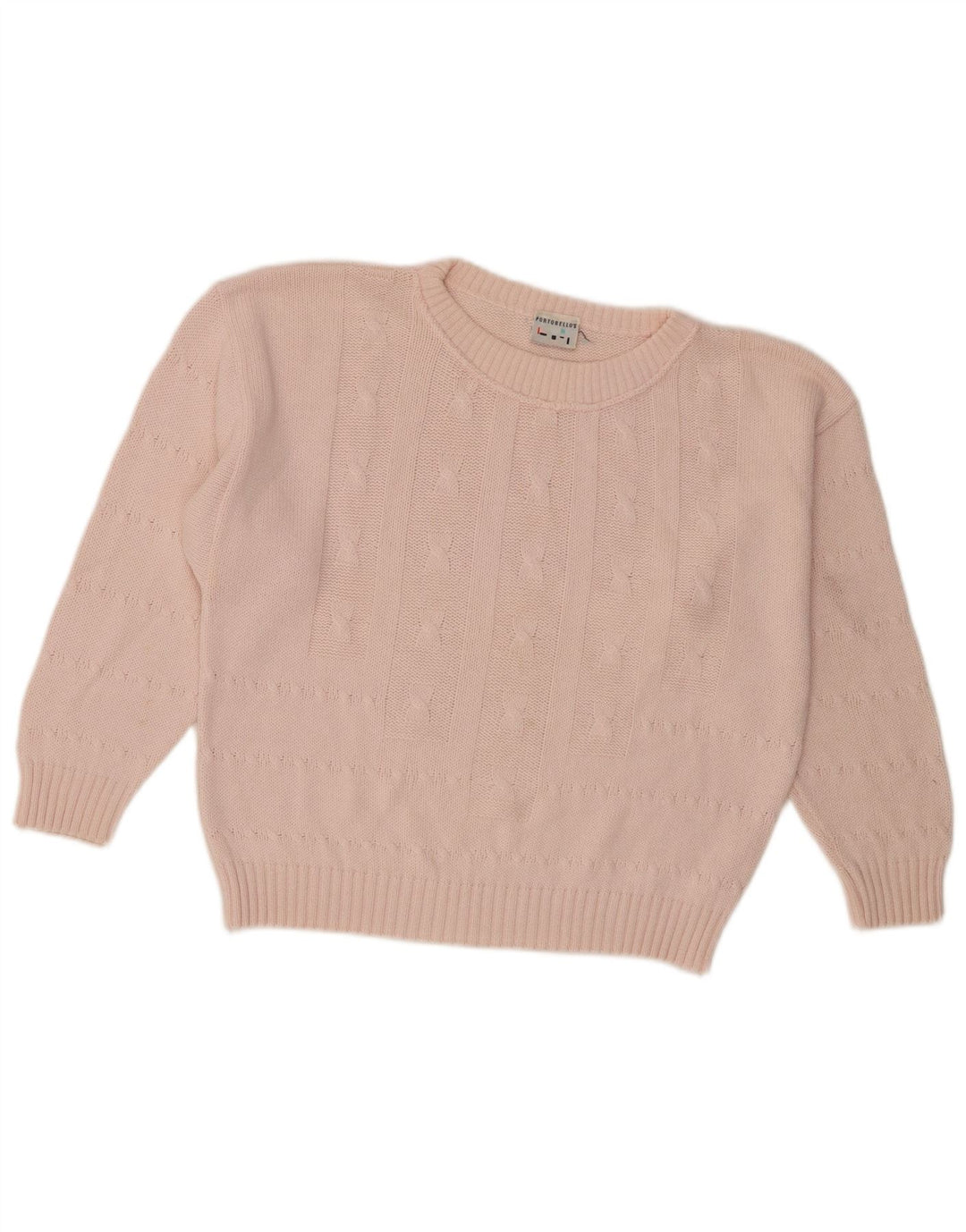 Maglione girocollo corto da donna di Portobello IT 42 cotone rosa medio