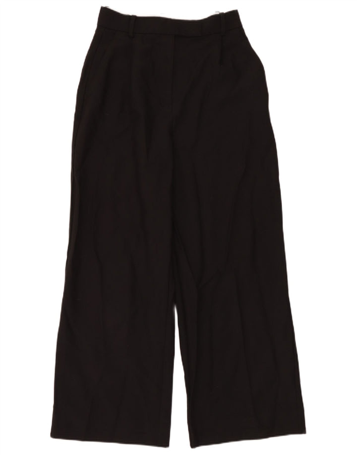 Pantaloni da completo da donna Zara a gamba larga piccoli W26 L28 poliestere nero