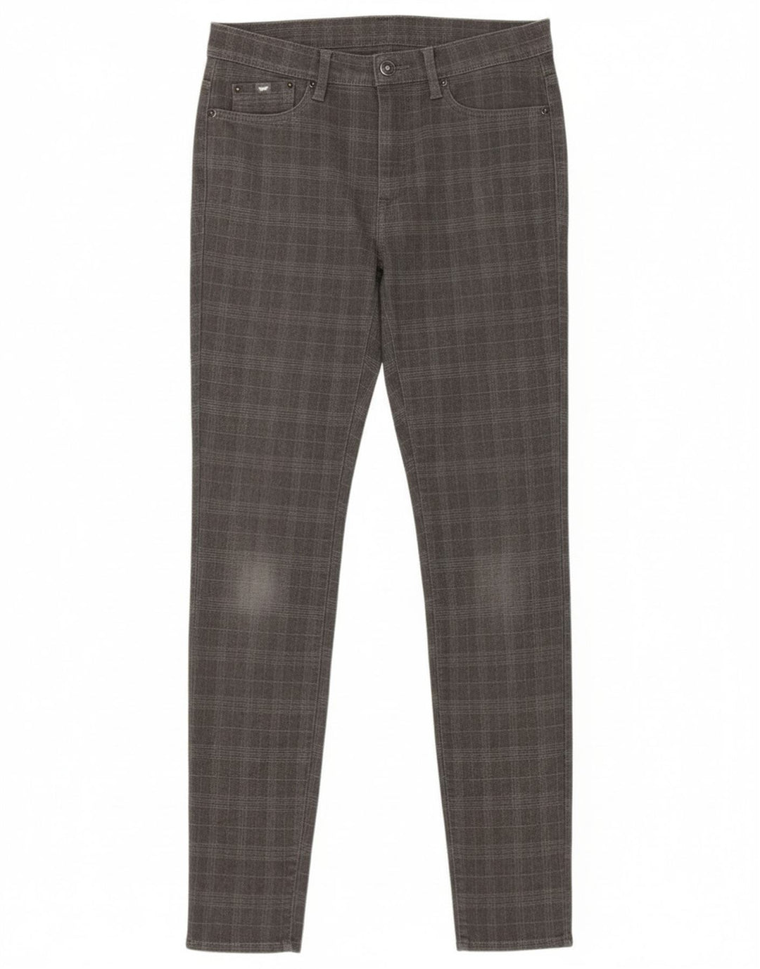 Pantaloni casual slim da donna Gas W28 L32 poliestere a quadri grigi