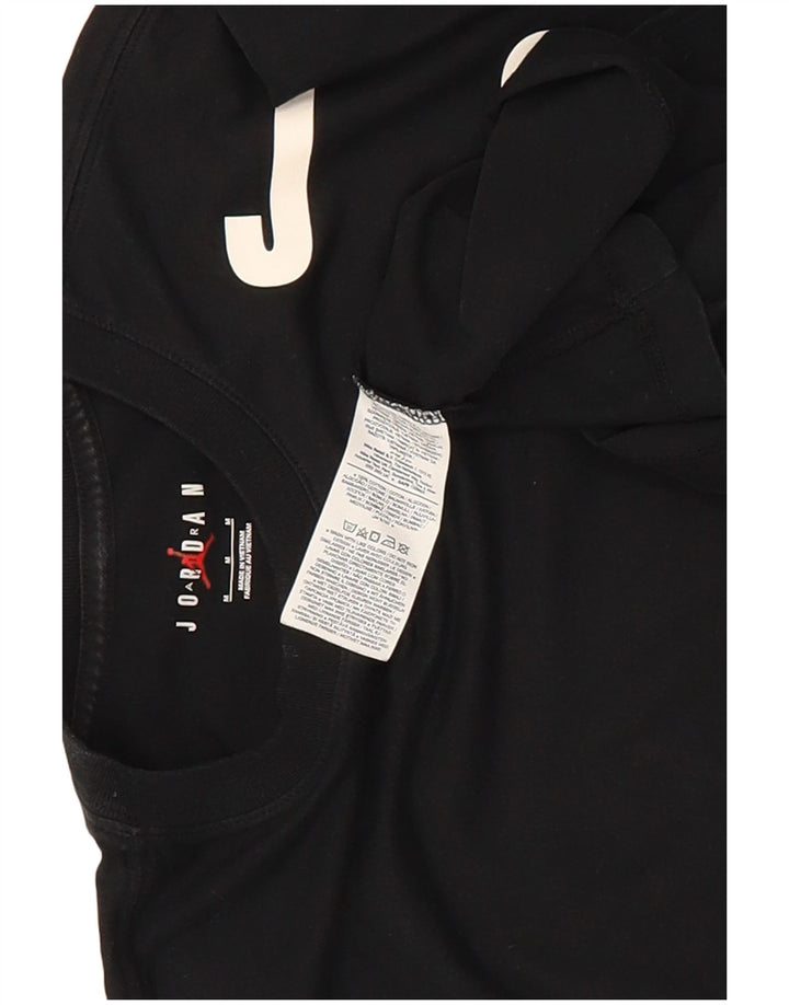 T-shirt grafica da uomo Jordan Top in cotone nero medio