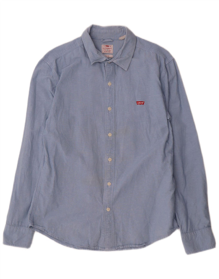 Camicia Levi's da uomo slim fit in cotone blu medio