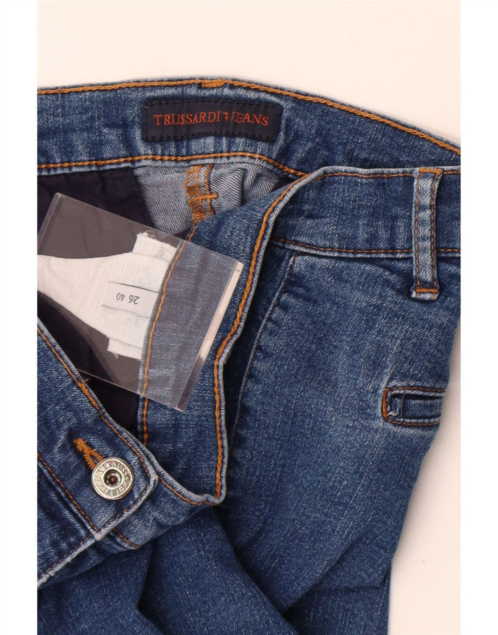Jeans Skinny Donna Trussardi IT 40 Small W26 L31 Blu Poliestere