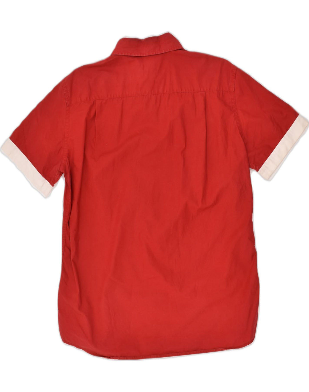 GAS Mens Short Sleeve Shirt Large Red Cotton | Vintage Gas | Thrift | Second-Hand Gas | Used Clothing | Messina Hembry 