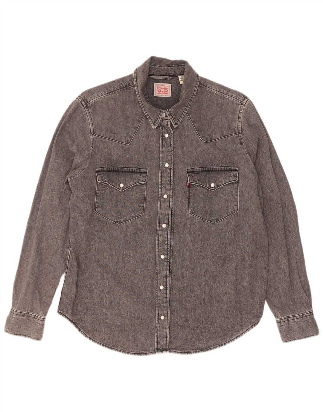 Camicia di jeans da donna Levi's UK 14 Cotone grigio medio