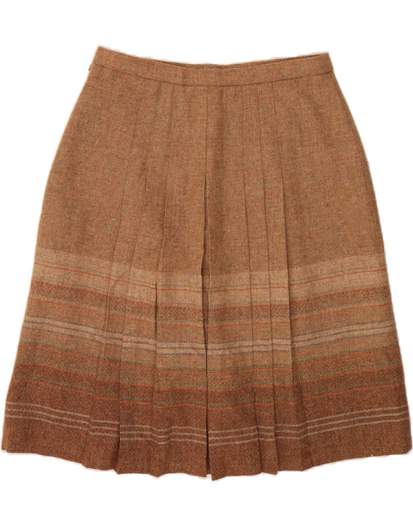 THE EDINBURGH WOOLEN MILL Gonna a pieghe da donna UK 22 3XL W38 Marrone
