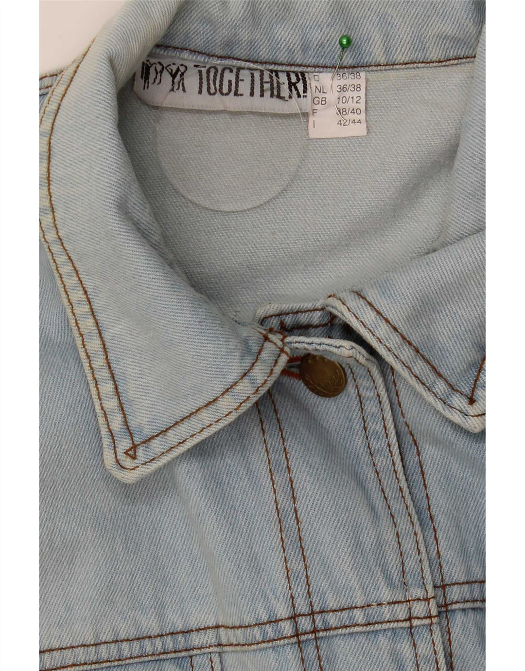 Giacca di jeans oversize da donna Together UK 10 Piccola novità in cotone blu