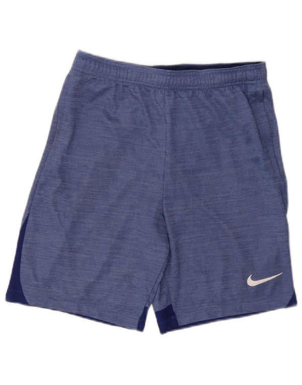 Pantaloncini sportivi Nike da ragazzo Dri Fit 13-14 anni XL poliestere screziato blu