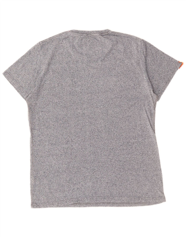 T-shirt da uomo SUPERDRY Top 2XL cotone chiazzato grigio
