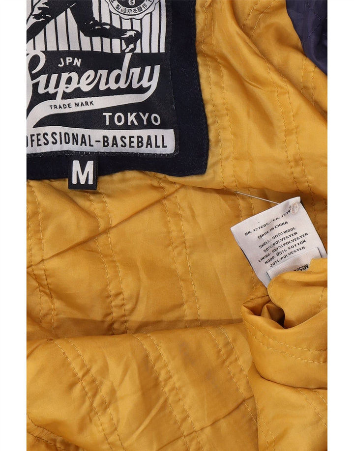 Giacca college grafica da uomo SUPERDRY UK 38 blocco colore blu navy medio