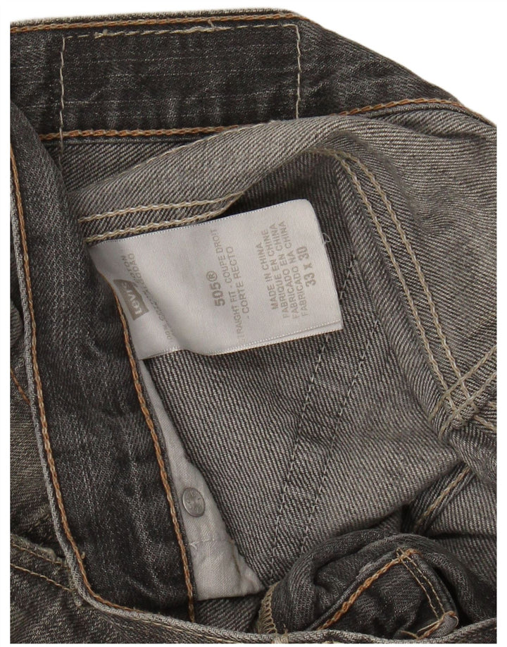 LEVI'S Jeans dritti da uomo 505 W33 L30 Cotone grigio