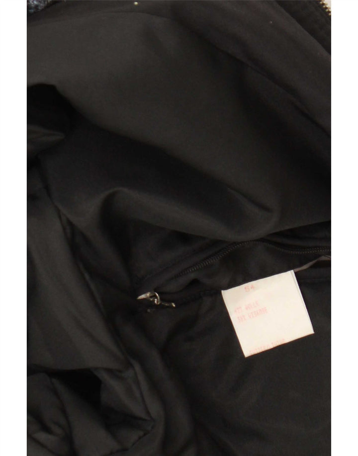 Giubbotto bomber vintage da uomo IT 54 2XL lana a quadri grigia