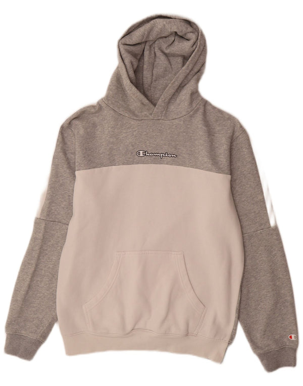 Felpa con cappuccio da uomo Champion Small Grey Colourblock