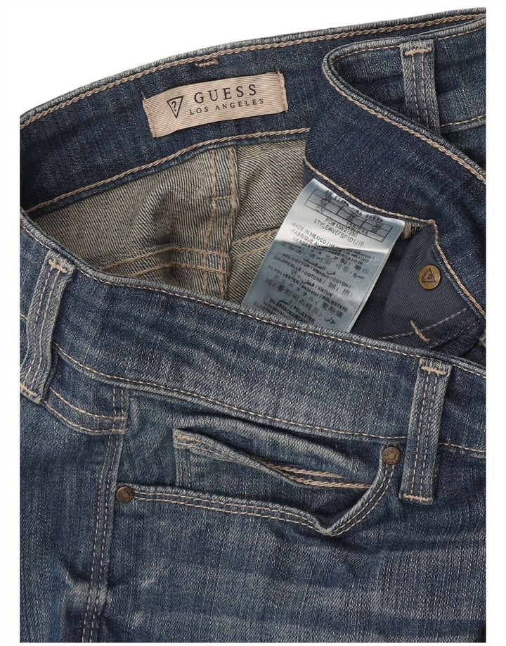 Jeans cropped da donna Guess W28 L24 cotone blu