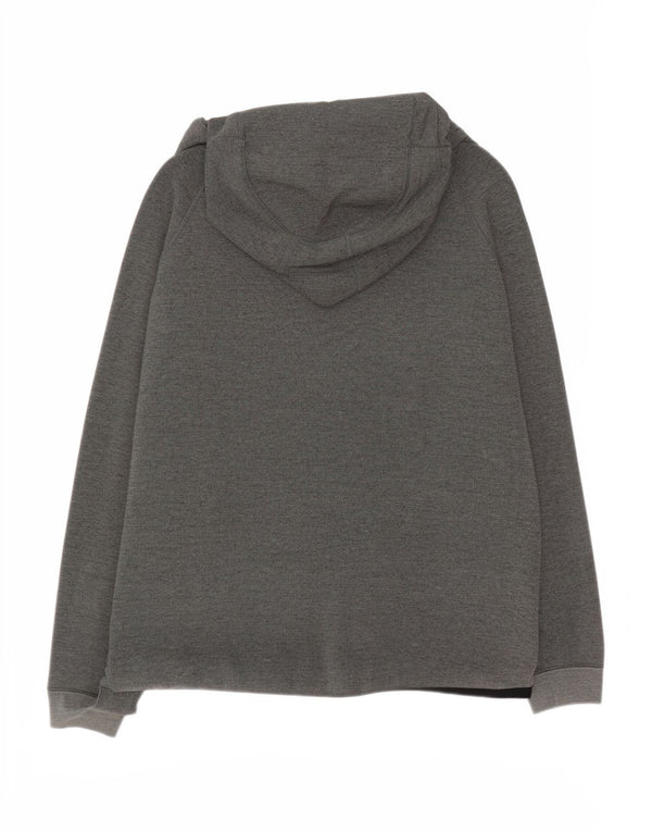 Felpa con cappuccio e zip Nike da uomo, grande, in cotone chiazzato grigio