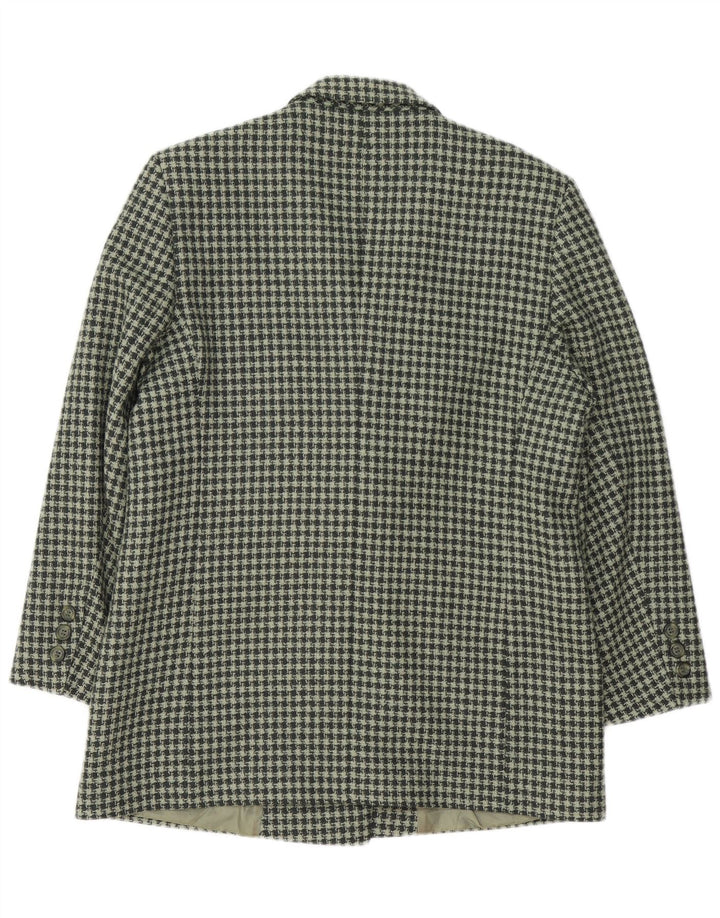 Giacca blazer lunga da donna DELMOD IT 42 pied de poule verde medio