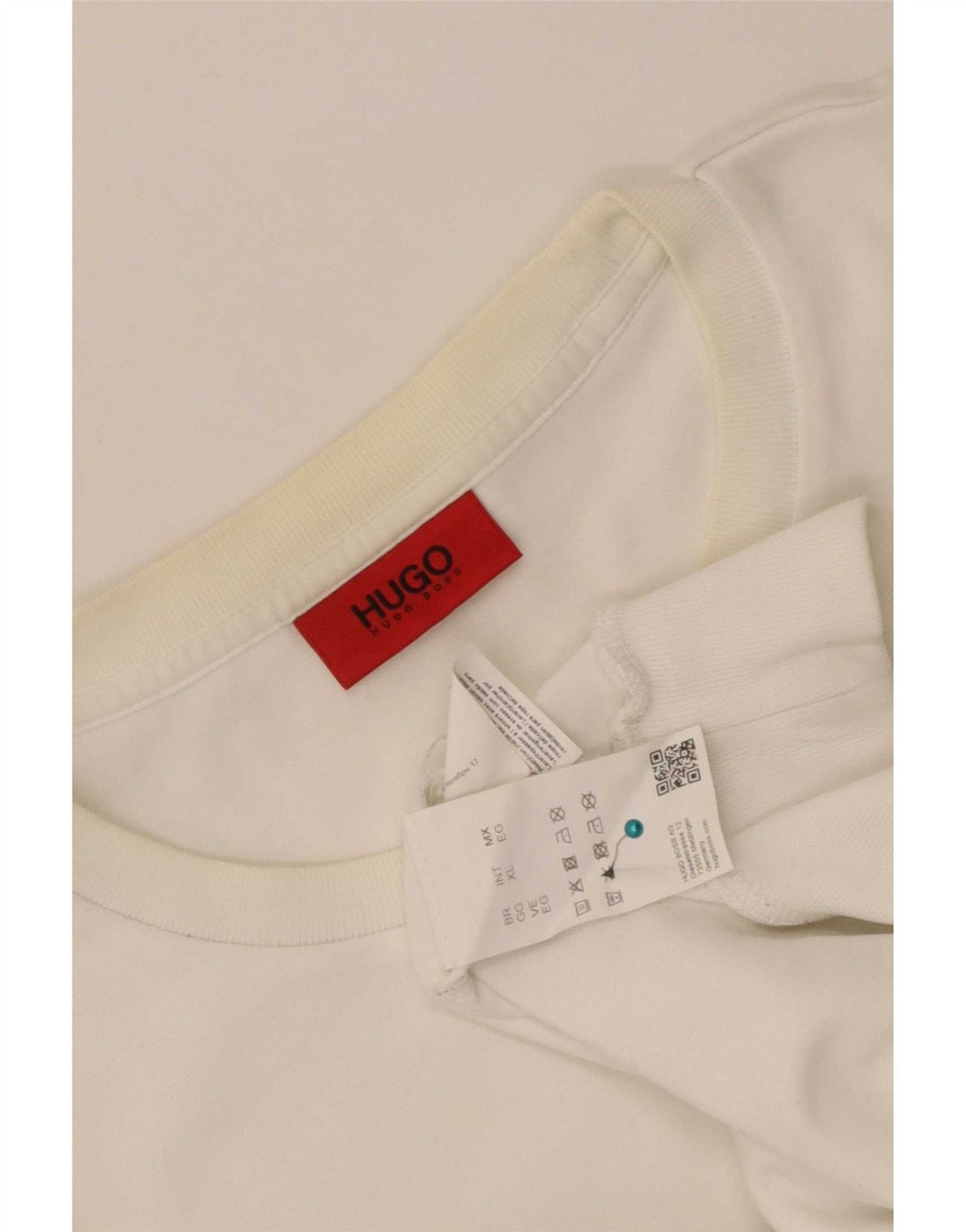 Felpa grafica da uomo Hugo Boss Maglione XL Cotone bianco