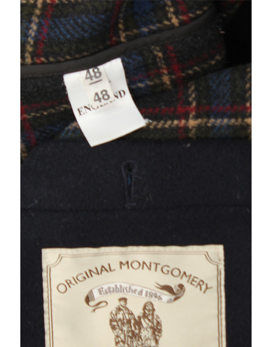 Montgomery Montgomery da uomo con cappuccio Montgomery UK 48 4XL Lana blu navy