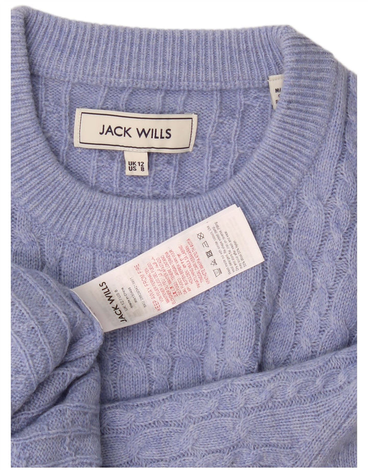 Maglione maglione girocollo da donna Jack Wills UK 12 Lana viola medio