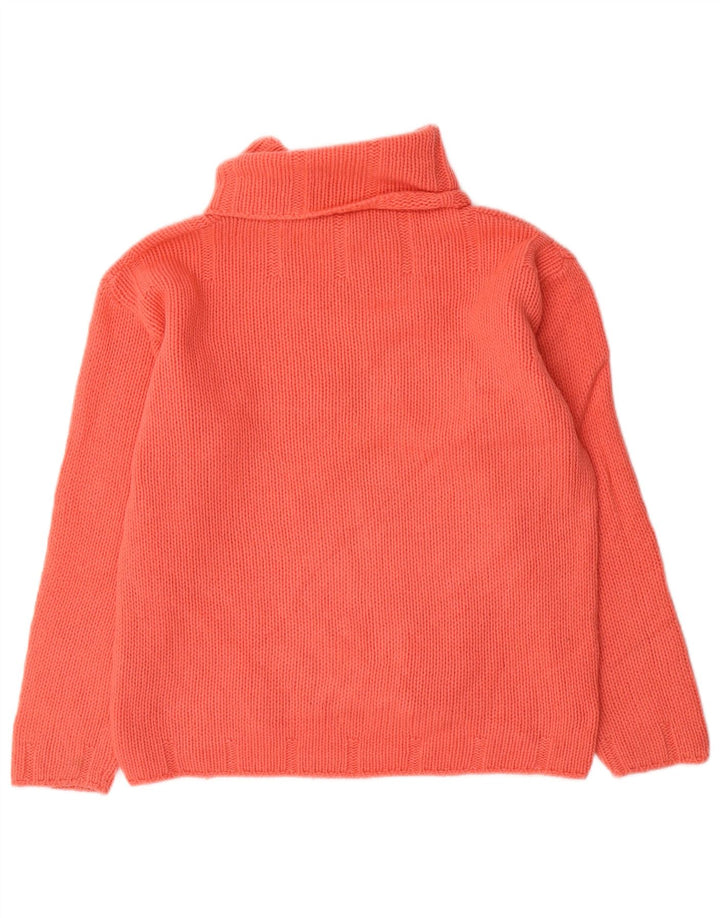 Maglione maglione a collo alto da donna Laura Berlucchi UK 16 Large Pink Lambswool