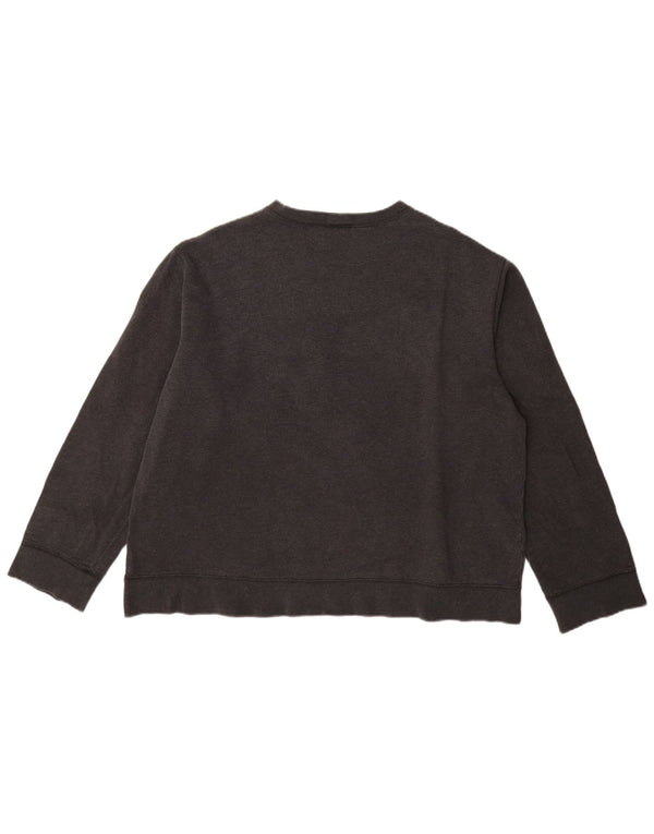 Felpa grafica da donna DKNY maglione UK 18 XL cotone nero