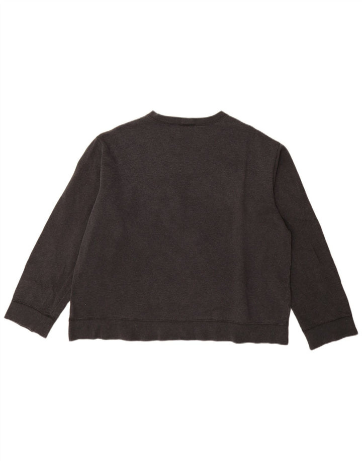 Felpa grafica da donna DKNY maglione UK 18 XL cotone nero