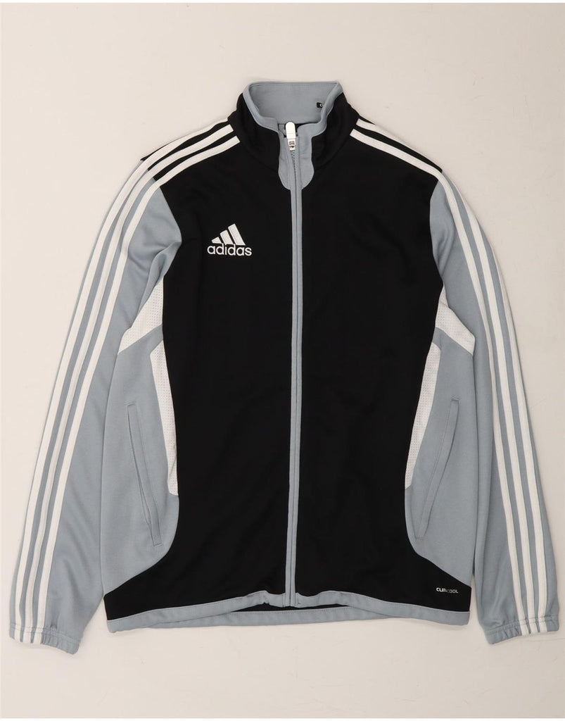 ADIDAS Boys Climacool Tracksuit Top Jacket 13-14 Years Black Colourblock Vintage Adidas and Second-Hand Adidas from Messina Hembry 