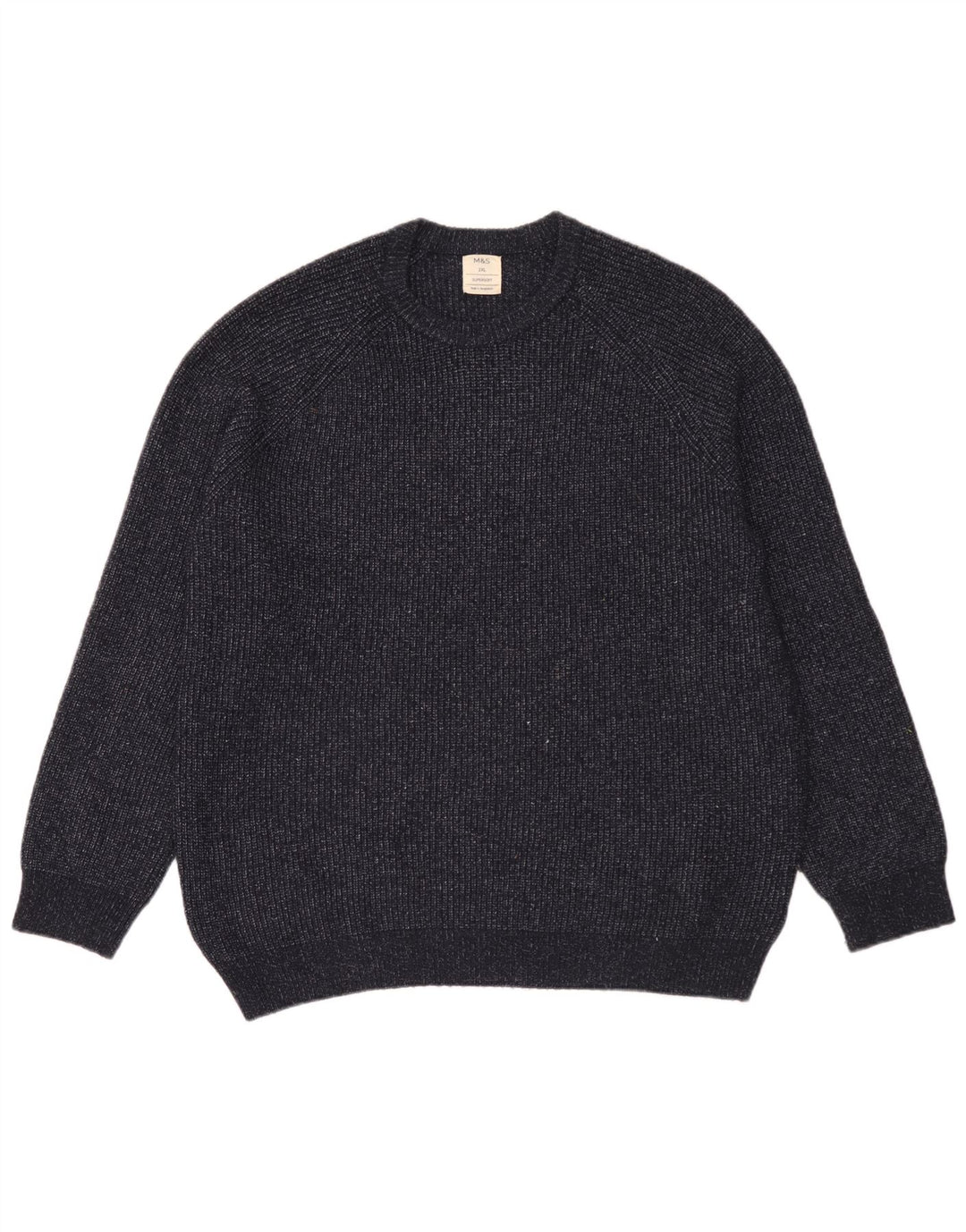 Maglione maglione girocollo da uomo Marks & Spencer 2XL blu navy in poliammide