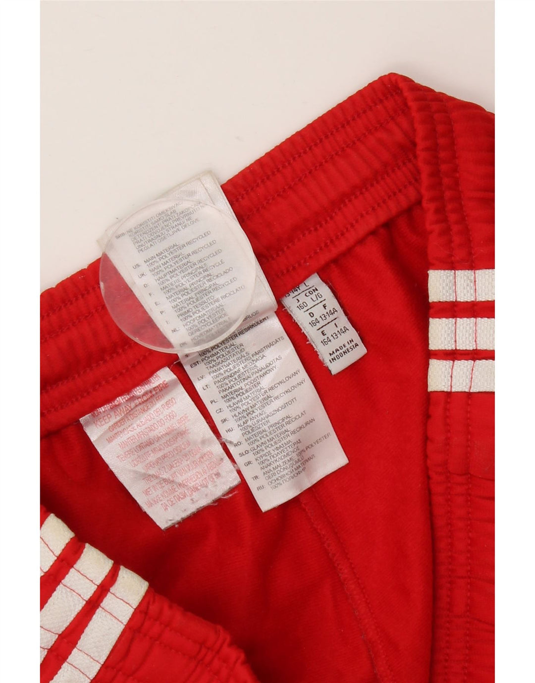 Pantaloni da tuta ADIDAS da ragazzo Joggers 13-14 anni Poliestere rosso