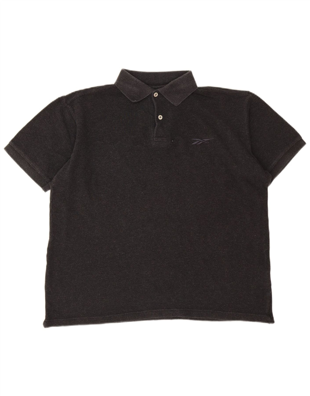 Polo Reebok da uomo grande in cotone grigio