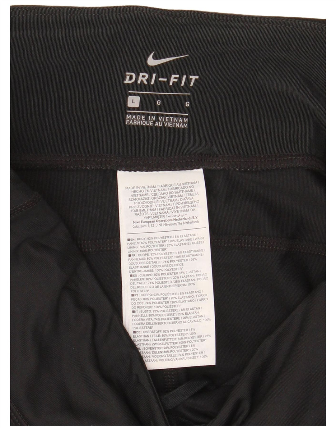 Leggings Nike Dri Fit da donna UK 14 grande poliestere nero