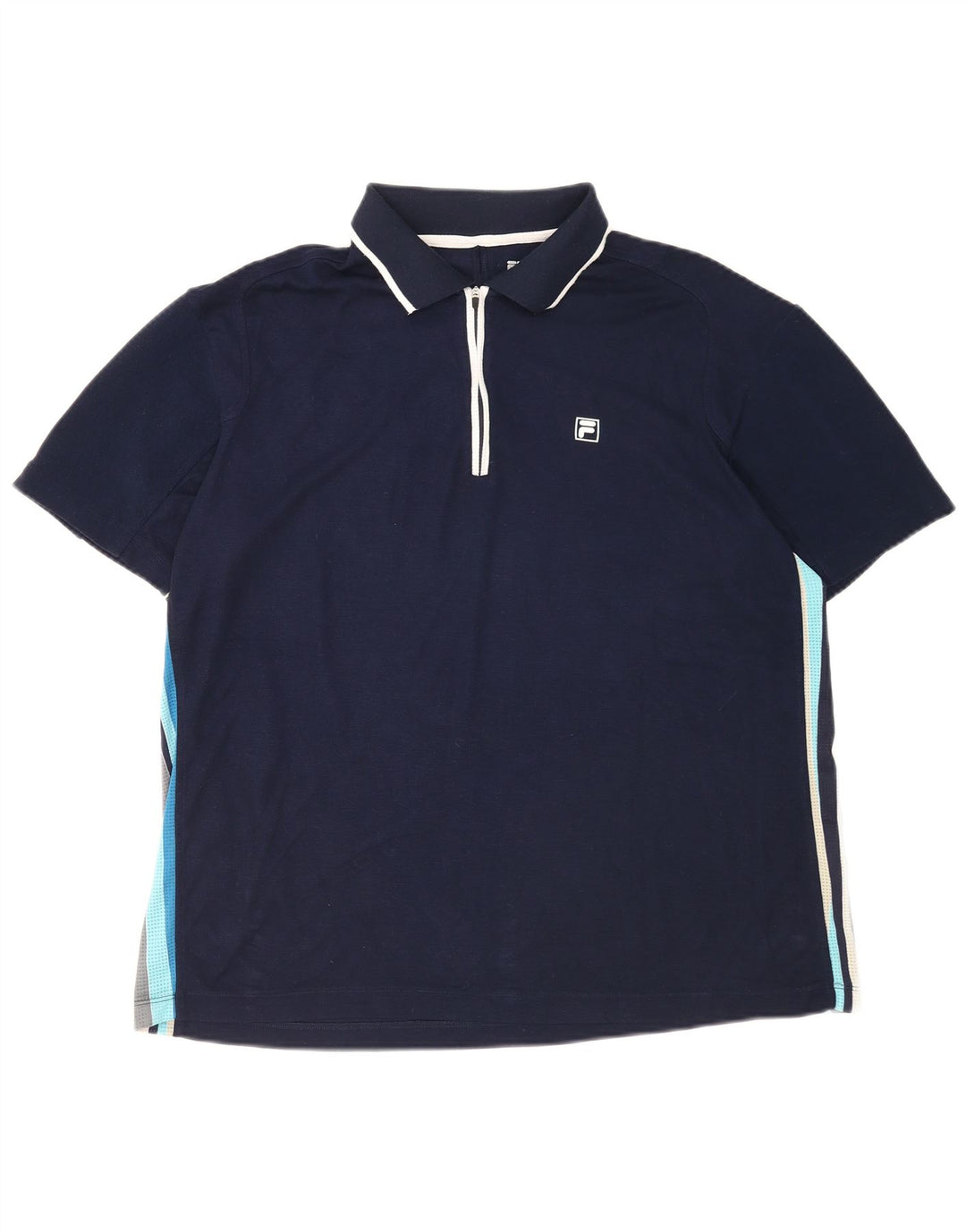 Polo da uomo Fila Large in cotone blu navy