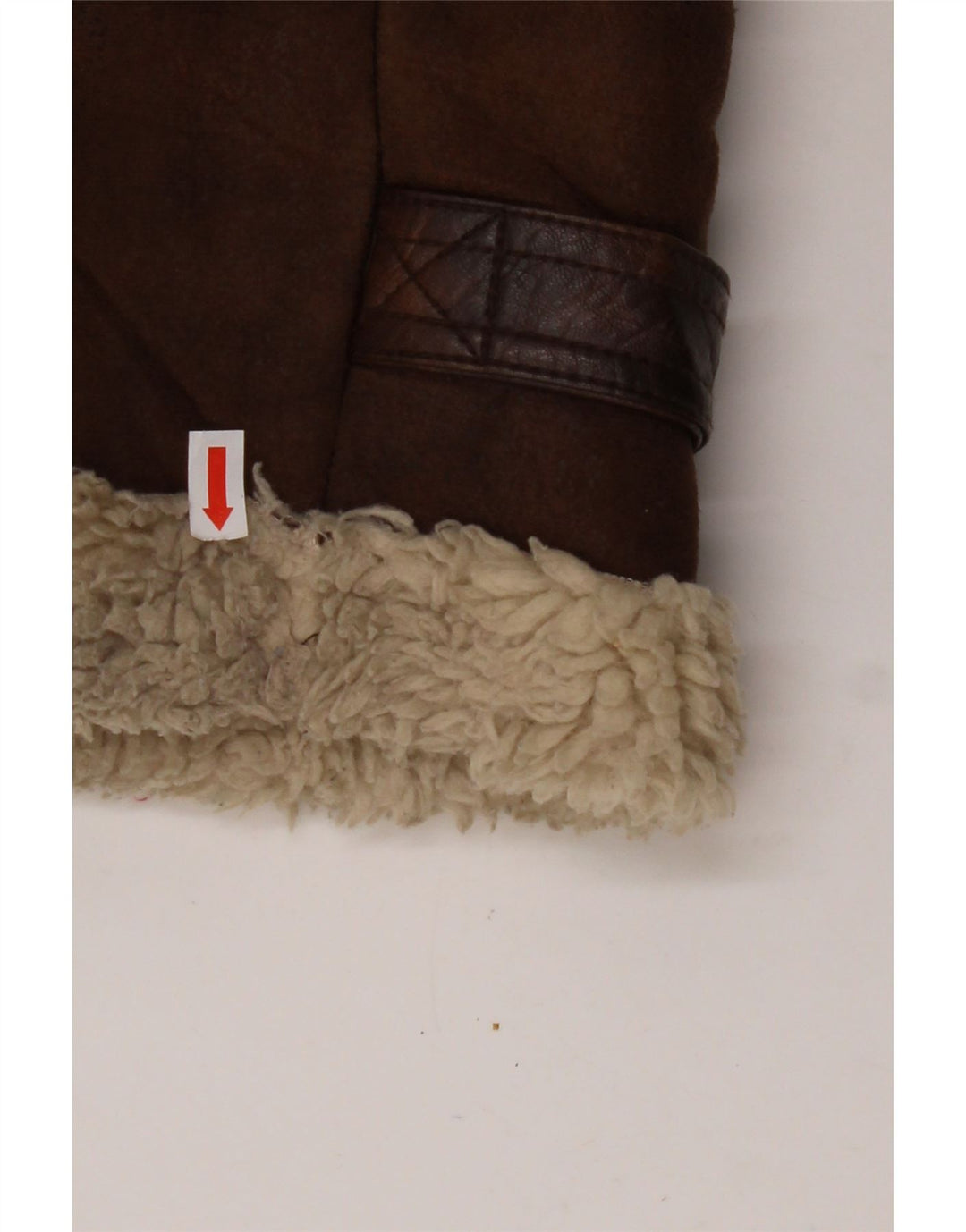 AERONAUTICA MILITARE Giacca Sherpa da volo da uomo UK 36 Small Marrone Poliestere