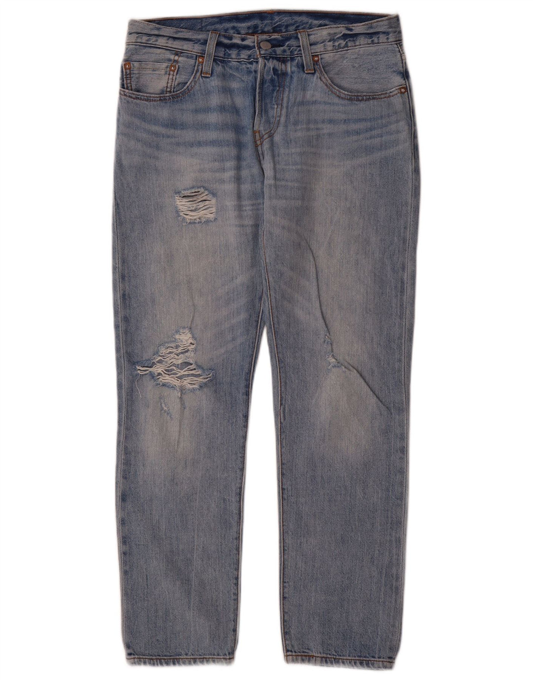 Jeans dritti invecchiati Levi's 501 CT da donna W26 L29 Blu