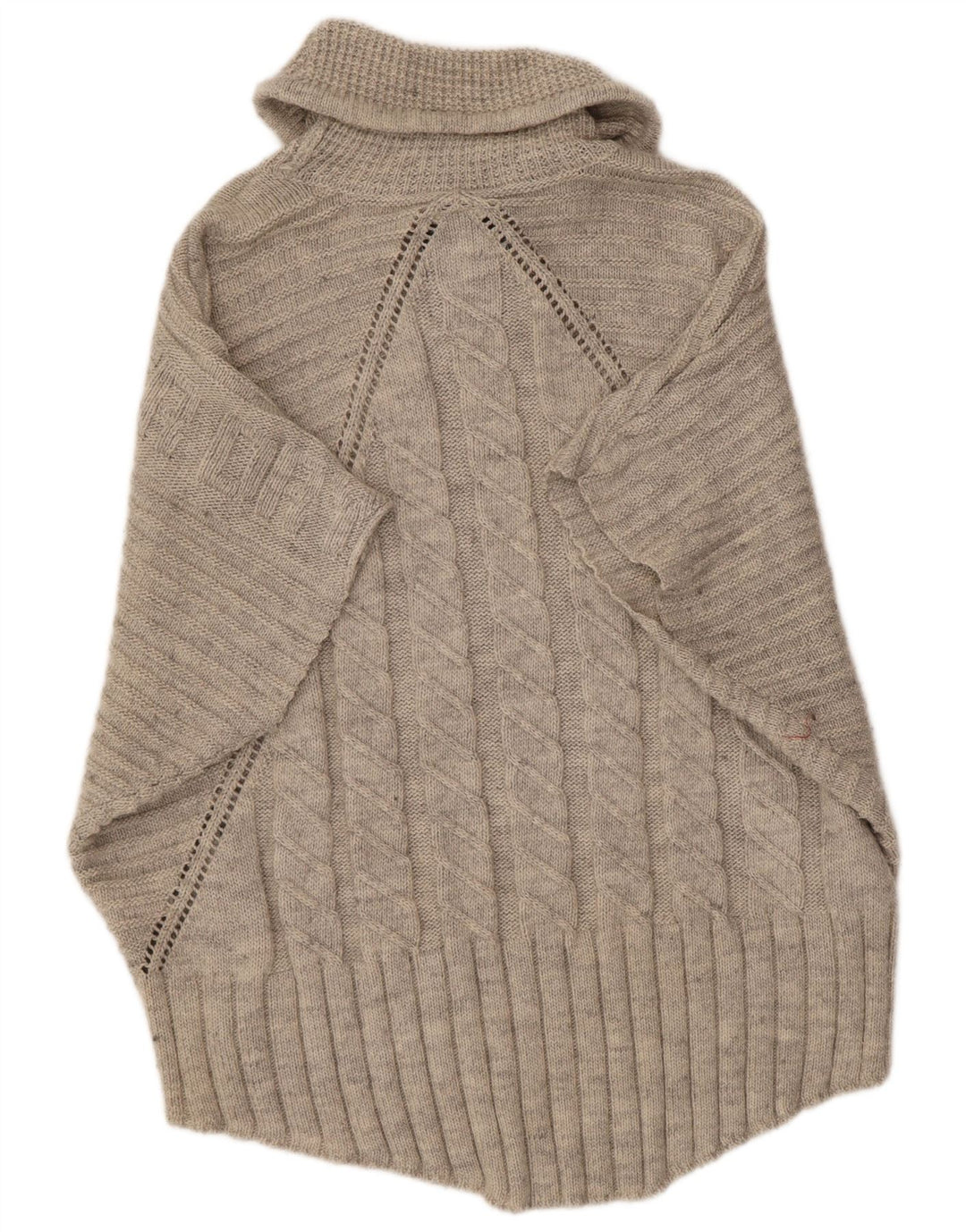 Maglione maglione da donna con collo alto e maniche a 3/4 Superdry UK 16 grande grigio