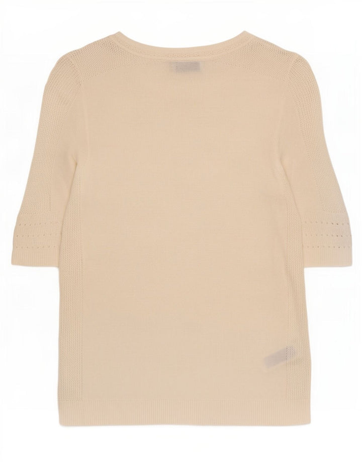 Maglione maglione con scollo a barca da donna Marks & Spencer UK 8 piccolo bianco sporco