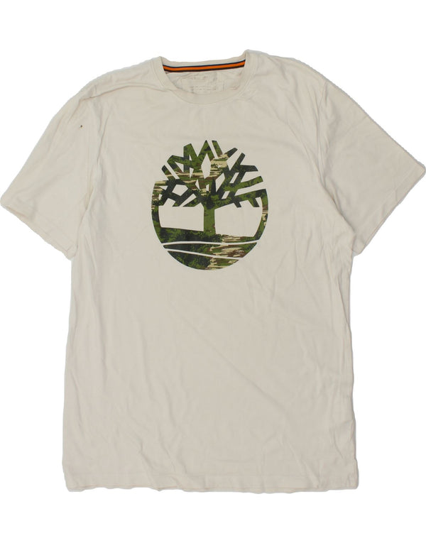 TIMBERLAND T-shirt grafica da uomo grande bianca