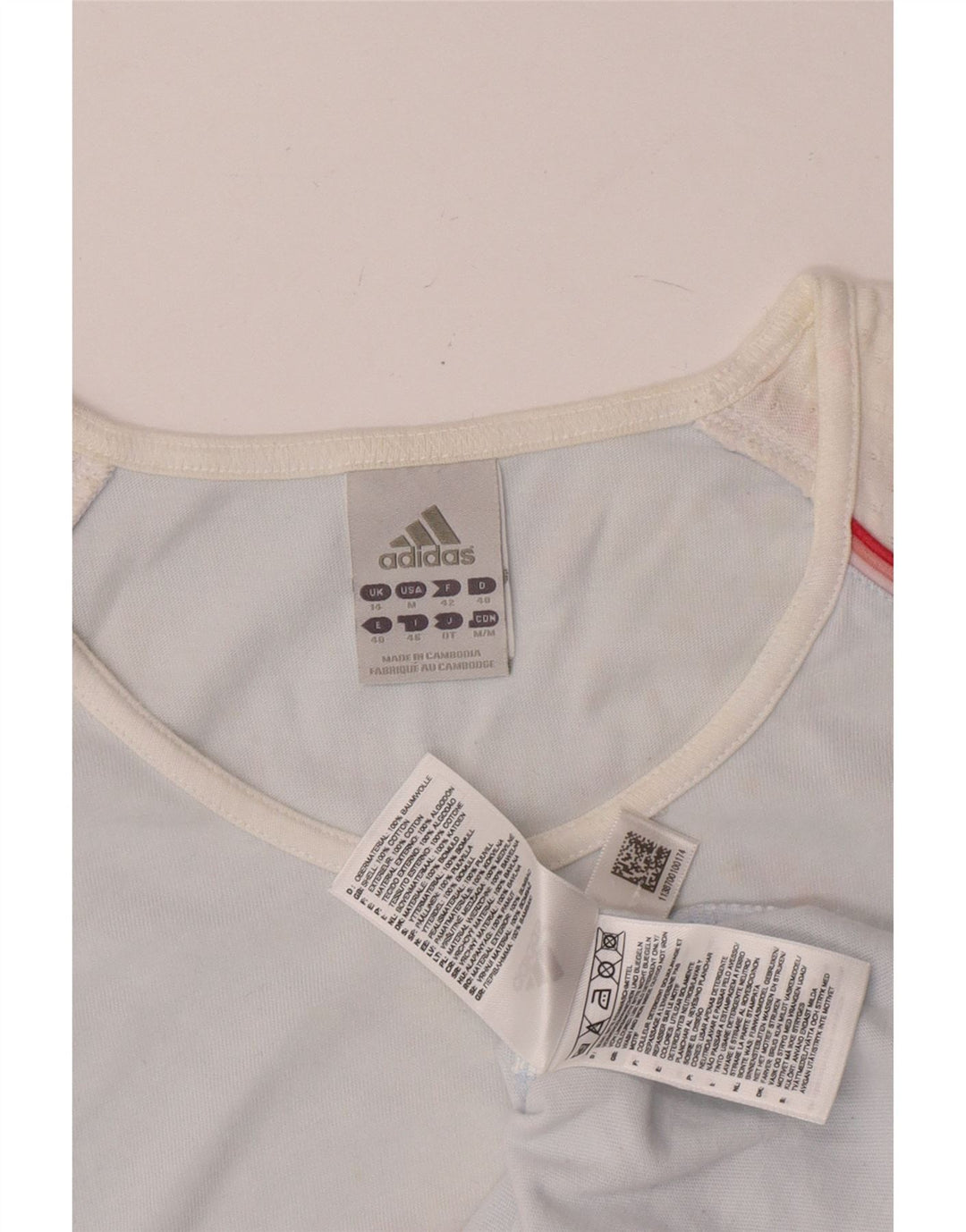 T-shirt grafica da donna Adidas Top UK 14 cotone color block blu medio