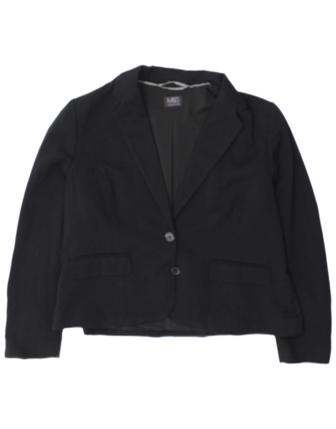 Giacca blazer a 2 bottoni da donna Marks & Spencer UK 18 XL poliestere blu navy